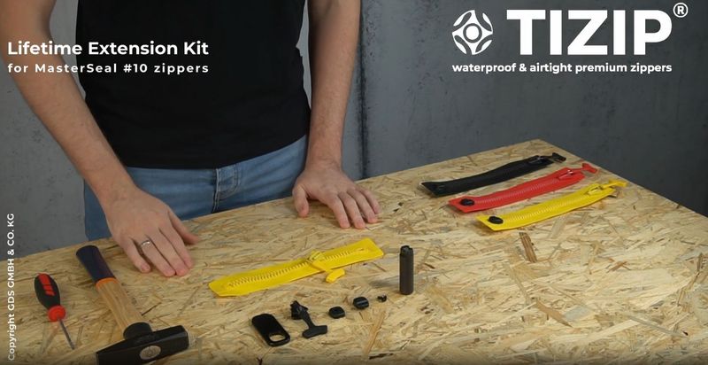 Tizip glidelås reparasjonssett